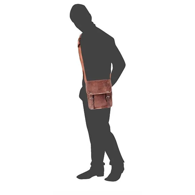 Midi Long Leather Satchel Bag