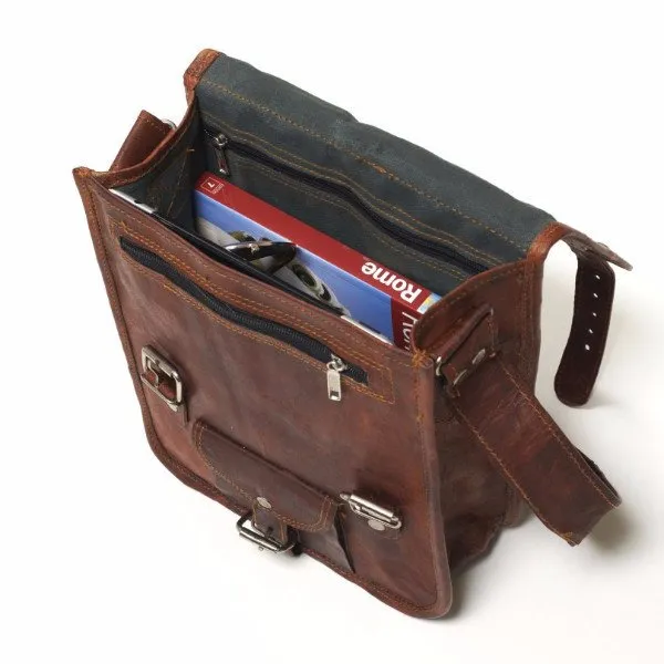 Midi Long Leather Satchel Bag