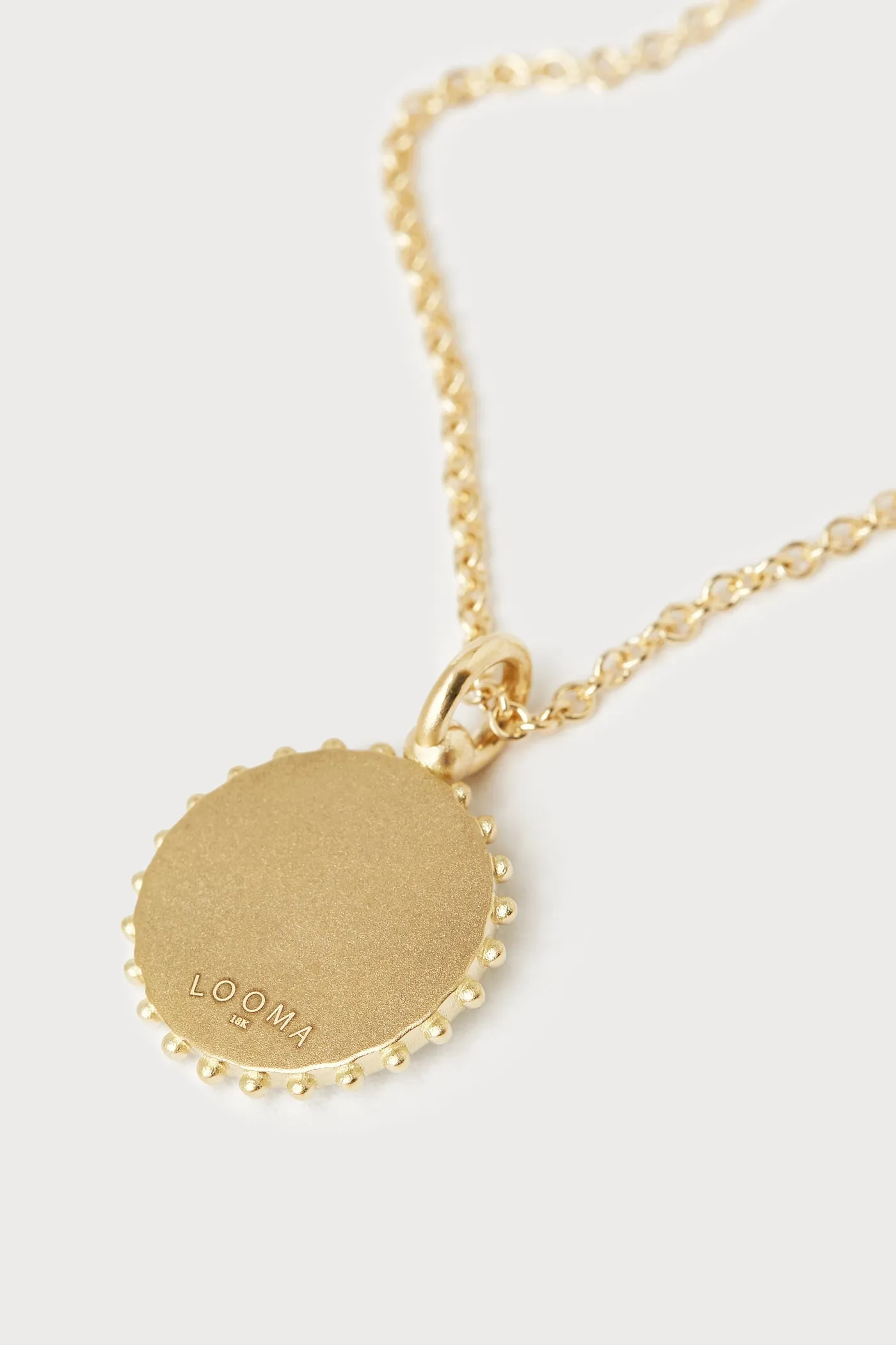 Mini Canvas Diamond Initial Necklace <br> Denim Lapis