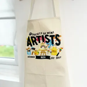 Mini Dreams Artist Personalised Kids Canvas Apron