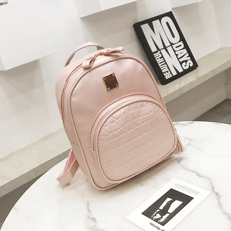 Mini Leather Backpack for Women