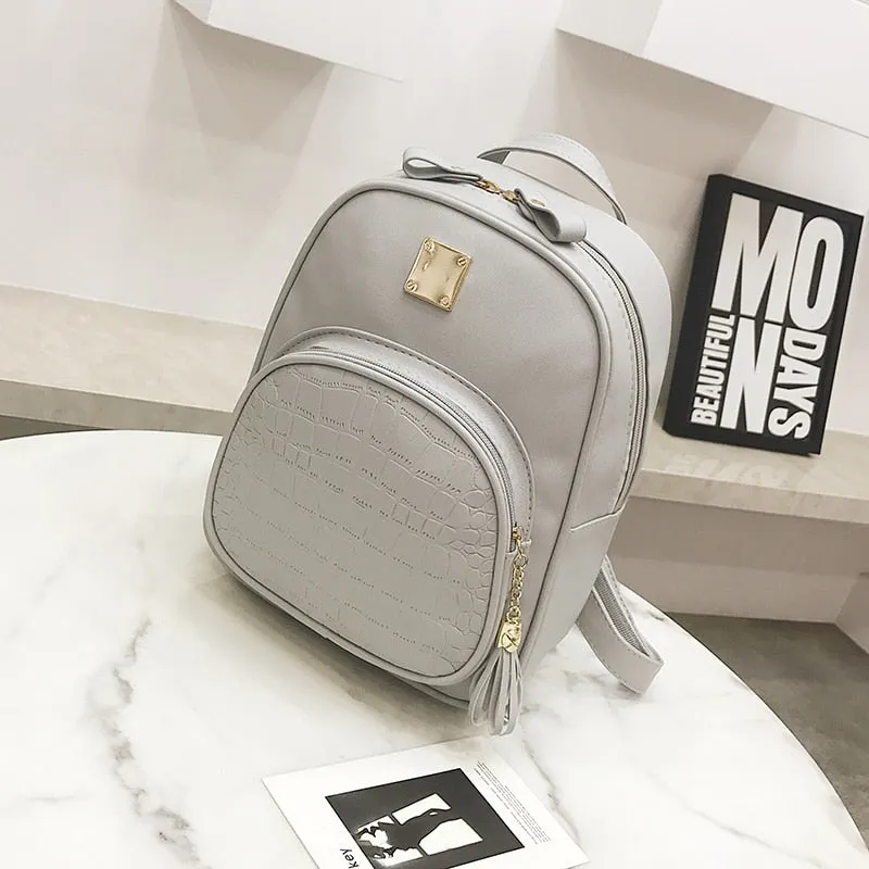 Mini Leather Backpack for Women