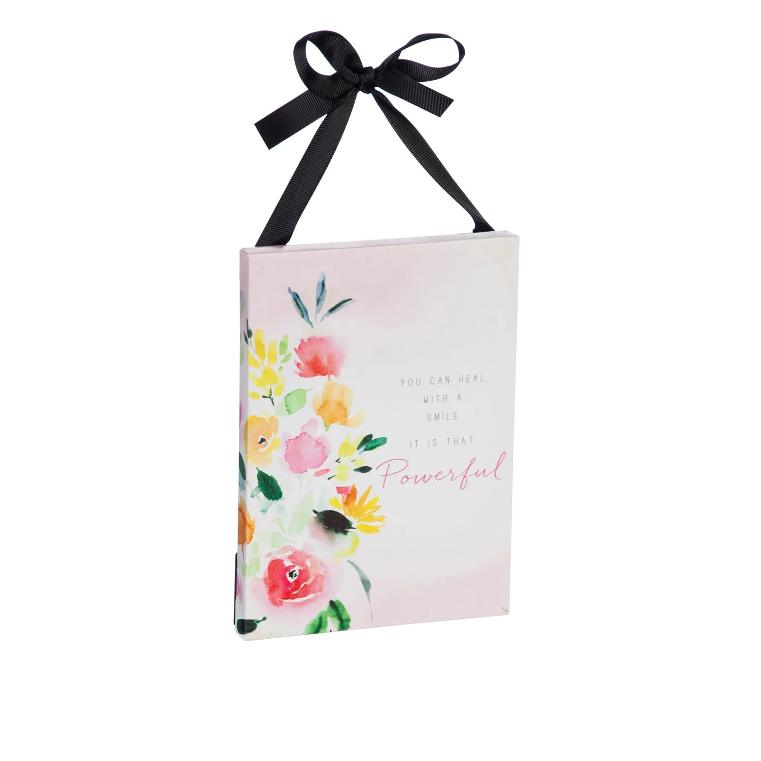 Mini LED Canvas with Ribbon and Easel back, 6"W x 8''H', Happy Life, 3 Asst,6mcl507480
