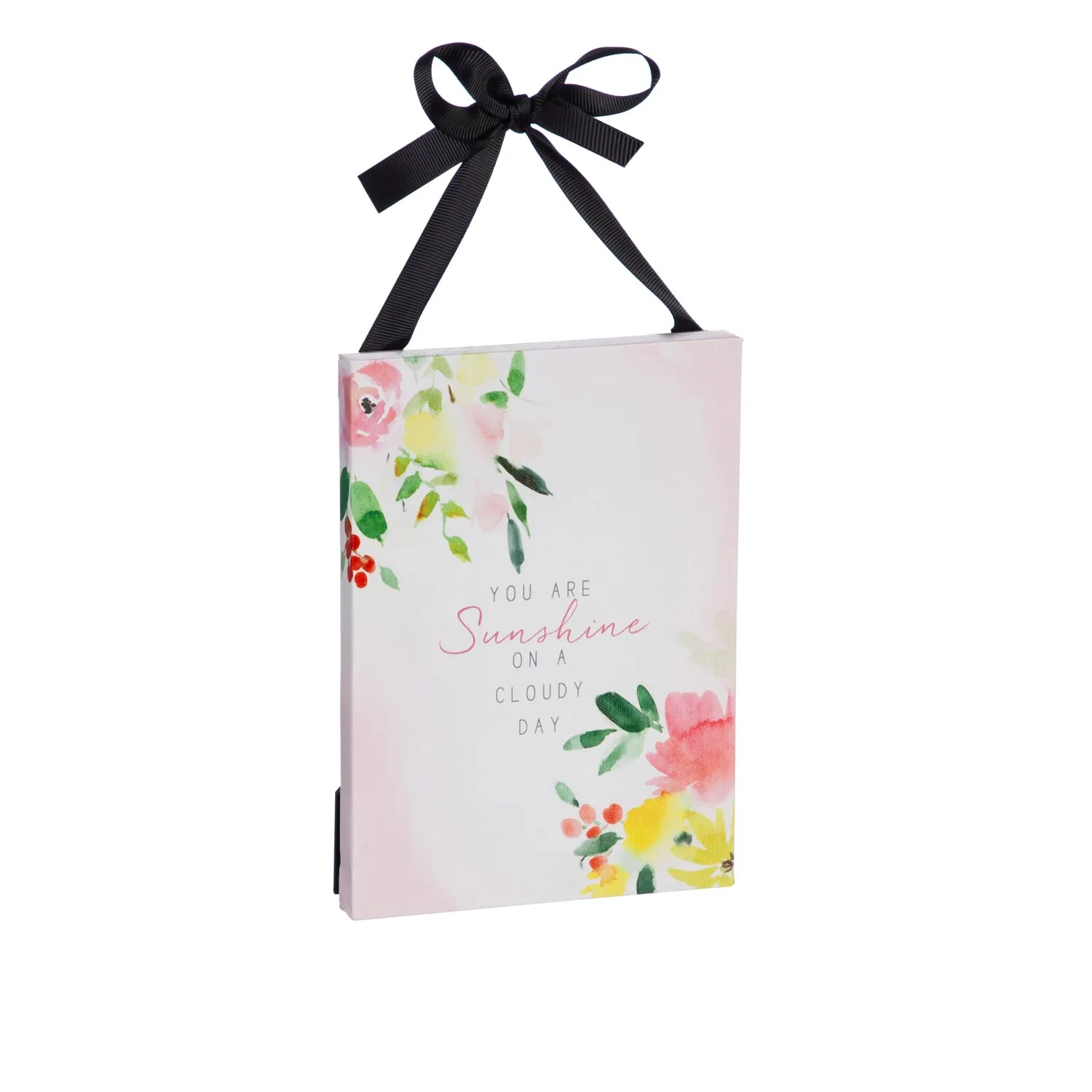 Mini LED Canvas with Ribbon and Easel back, 6"W x 8''H', Happy Life, 3 Asst,6mcl507480