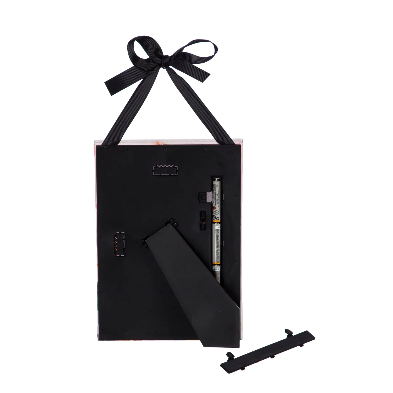 Mini LED Canvas with Ribbon and Easel back, 6"W x 8''H', Happy Life, 3 Asst,6mcl507480