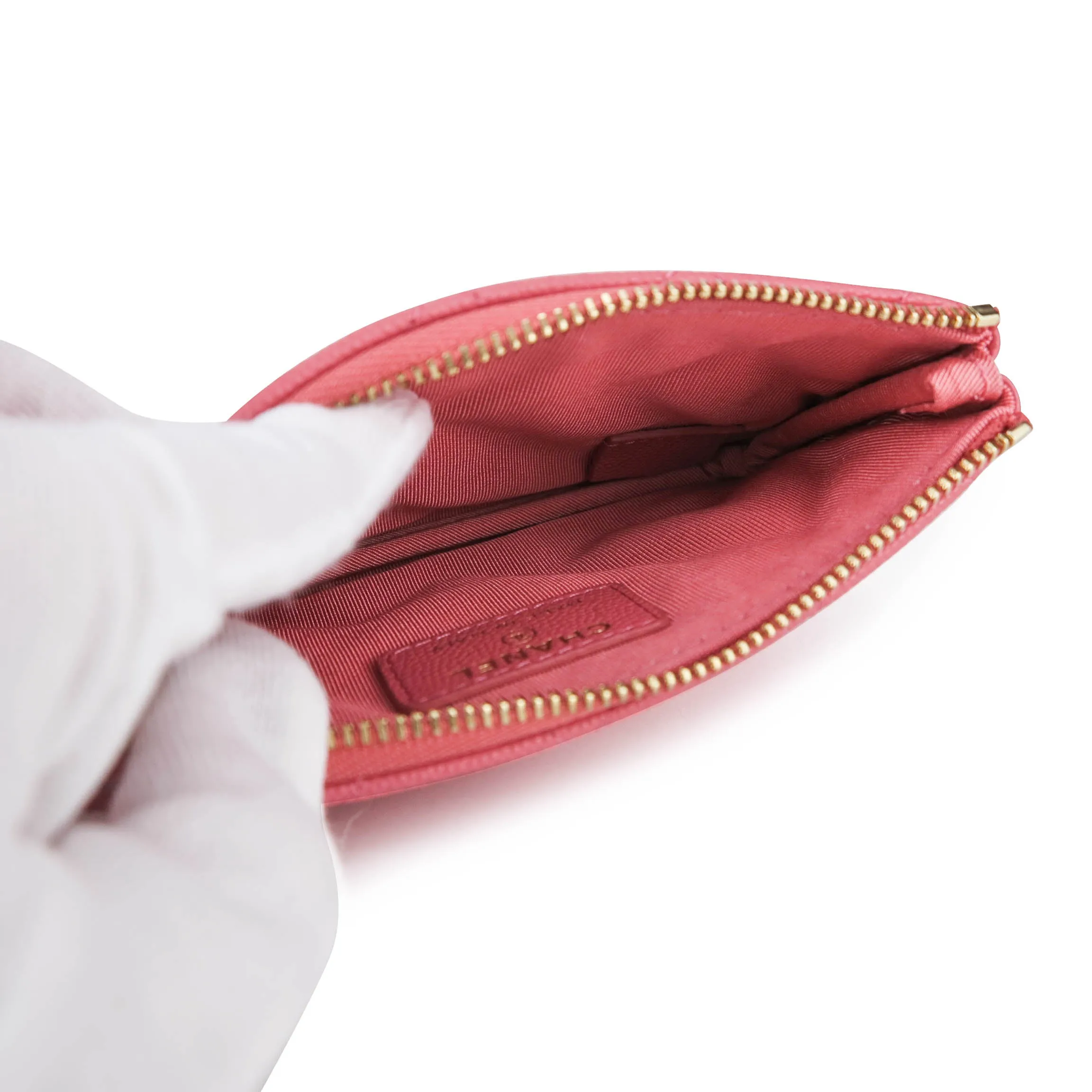 Mini O Case Pouch in 19B Pink Caviar