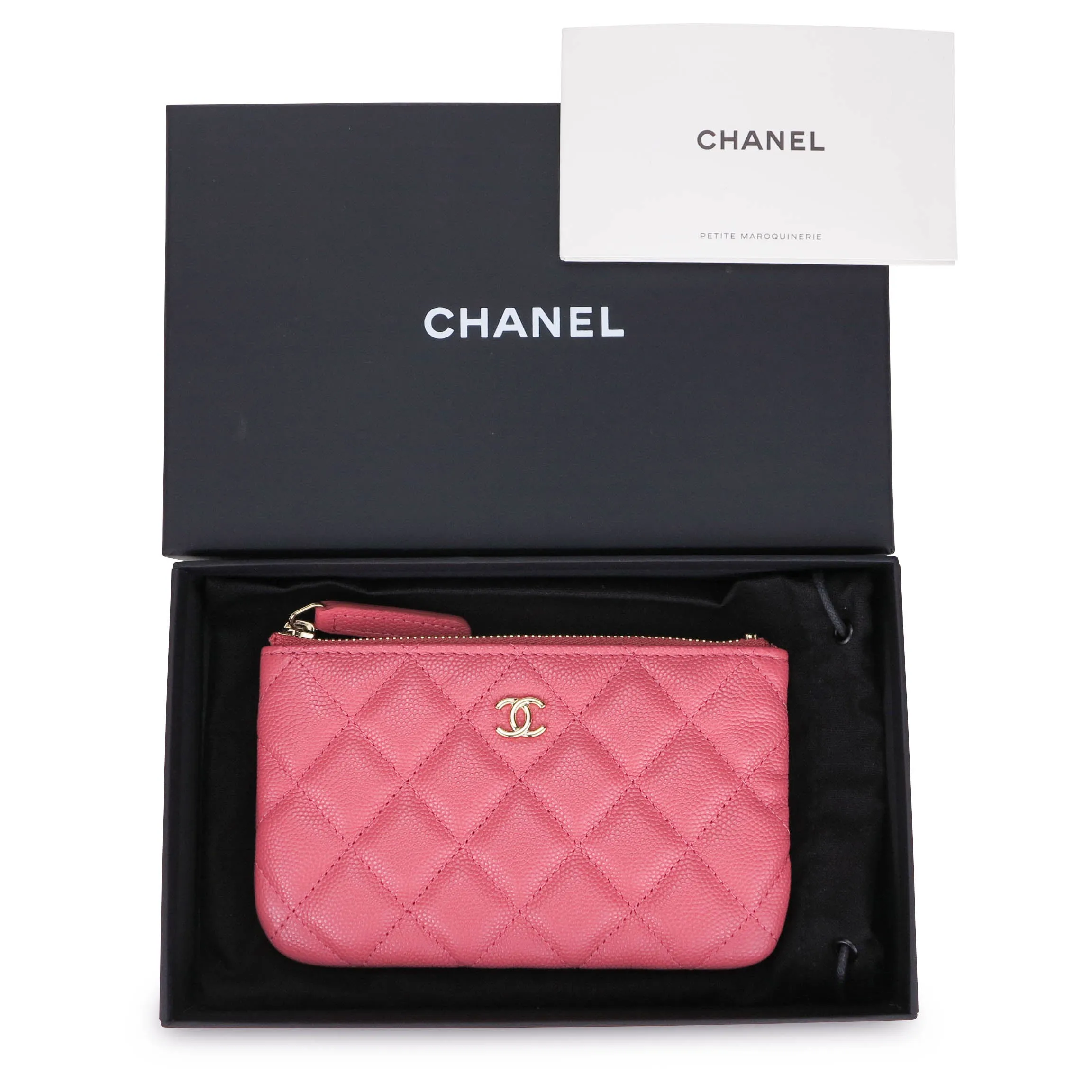 Mini O Case Pouch in 19B Pink Caviar