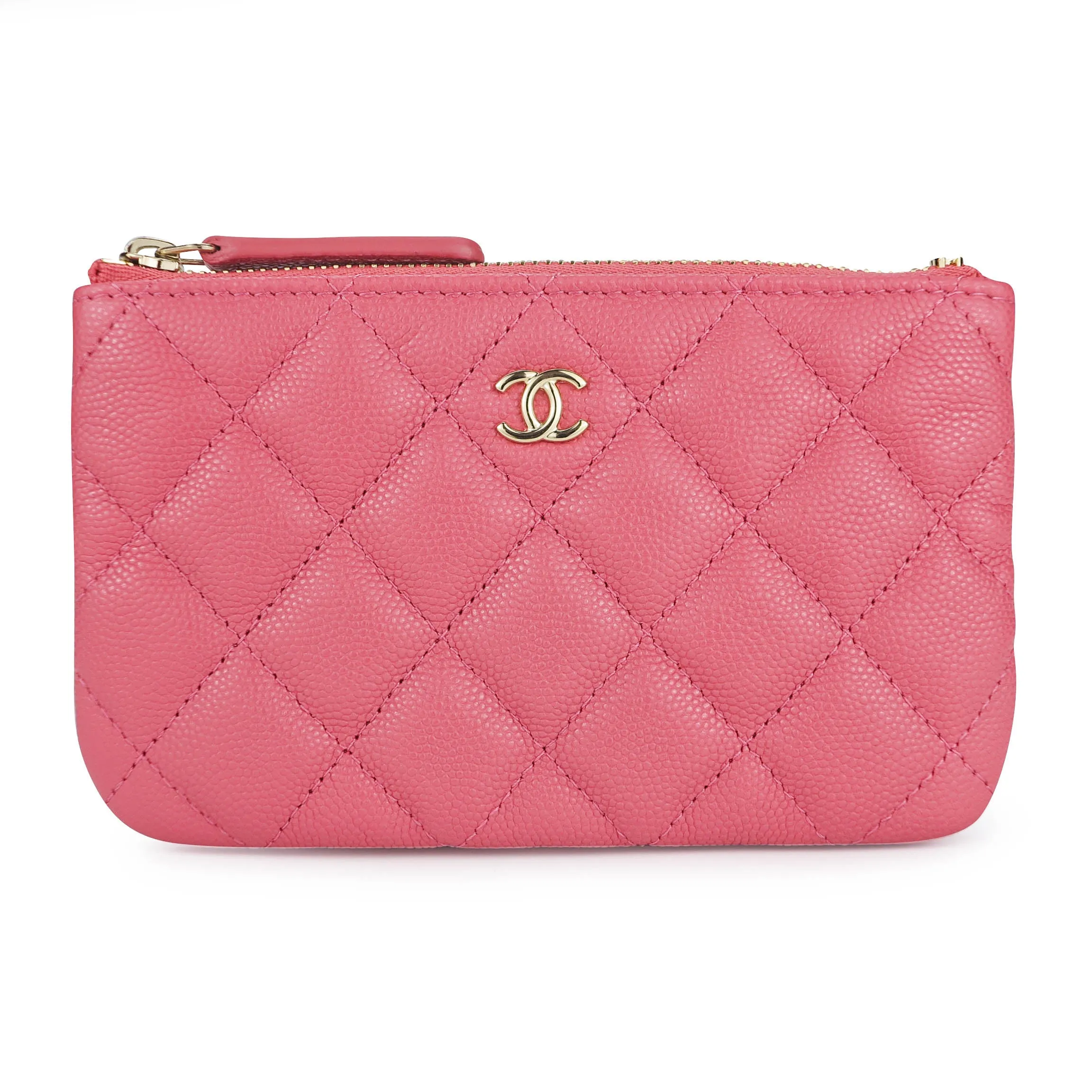 Mini O Case Pouch in 19B Pink Caviar