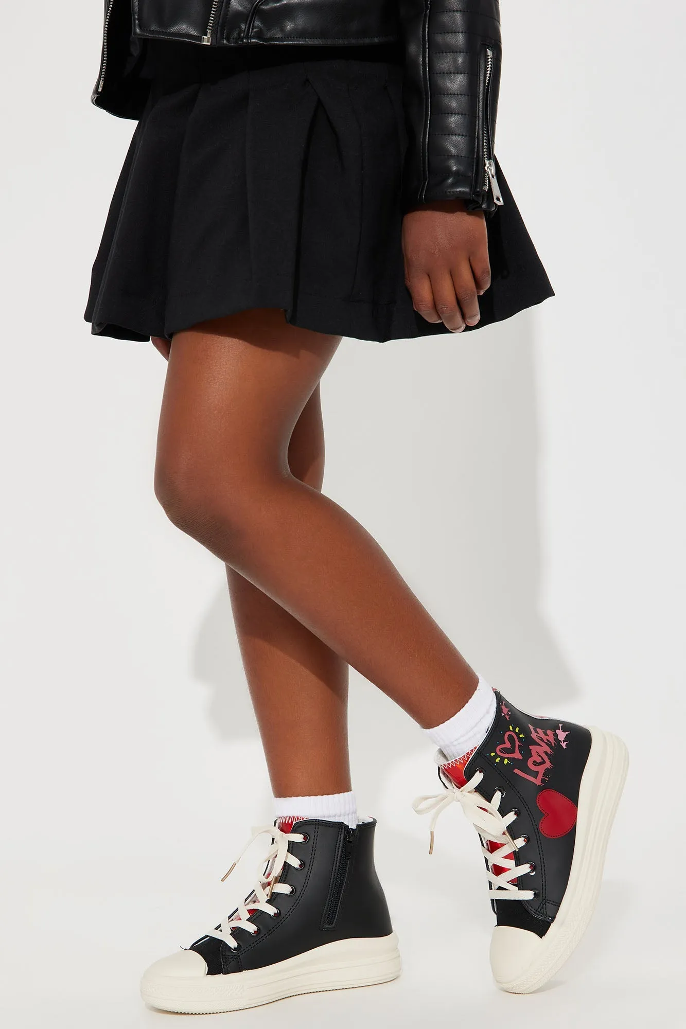 Mini Wendy High Top Sneaker - Black