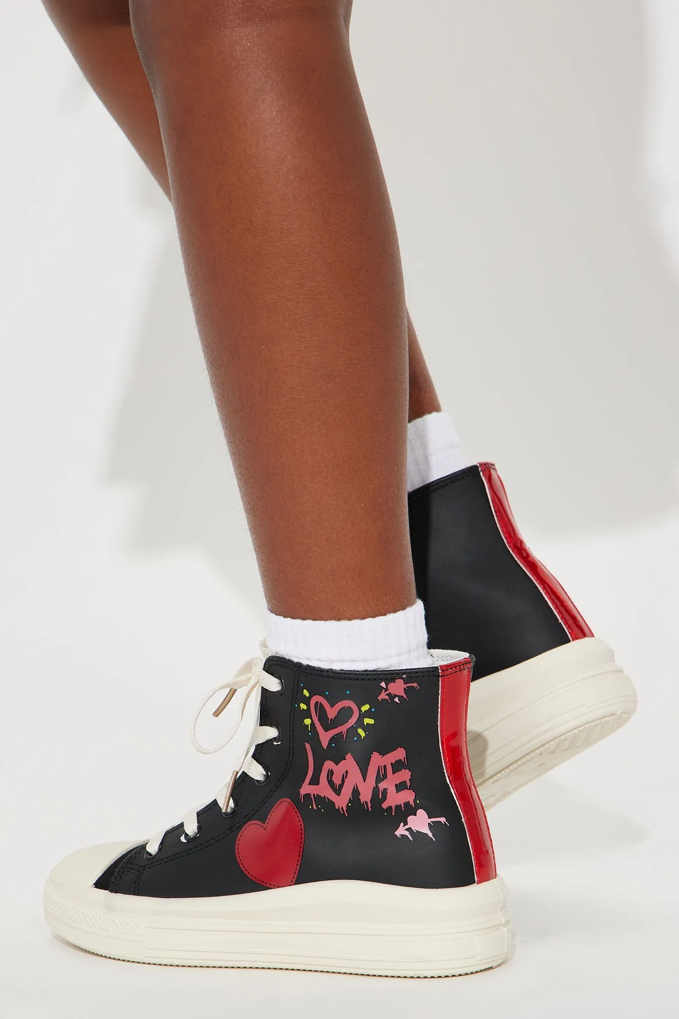Mini Wendy High Top Sneaker - Black