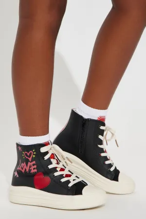 Mini Wendy High Top Sneaker - Black