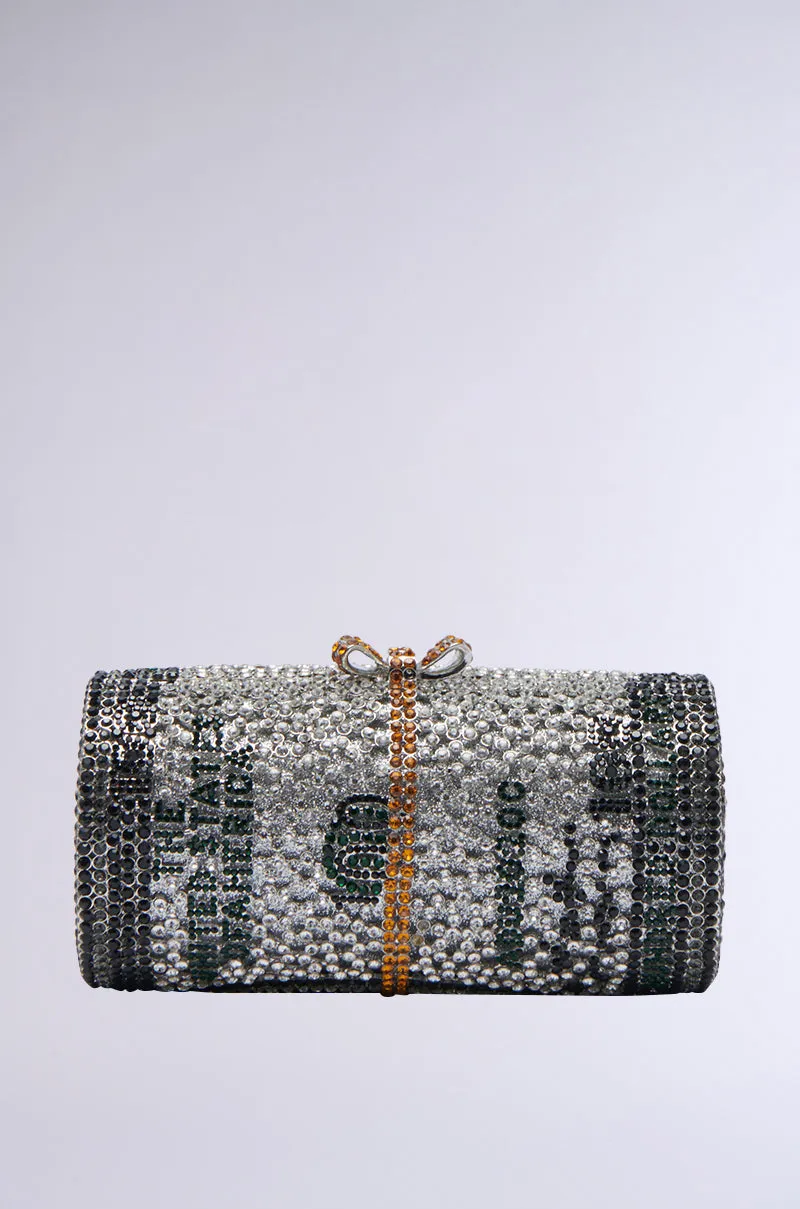 MONEY ON MY MIND BLING CLUTCH