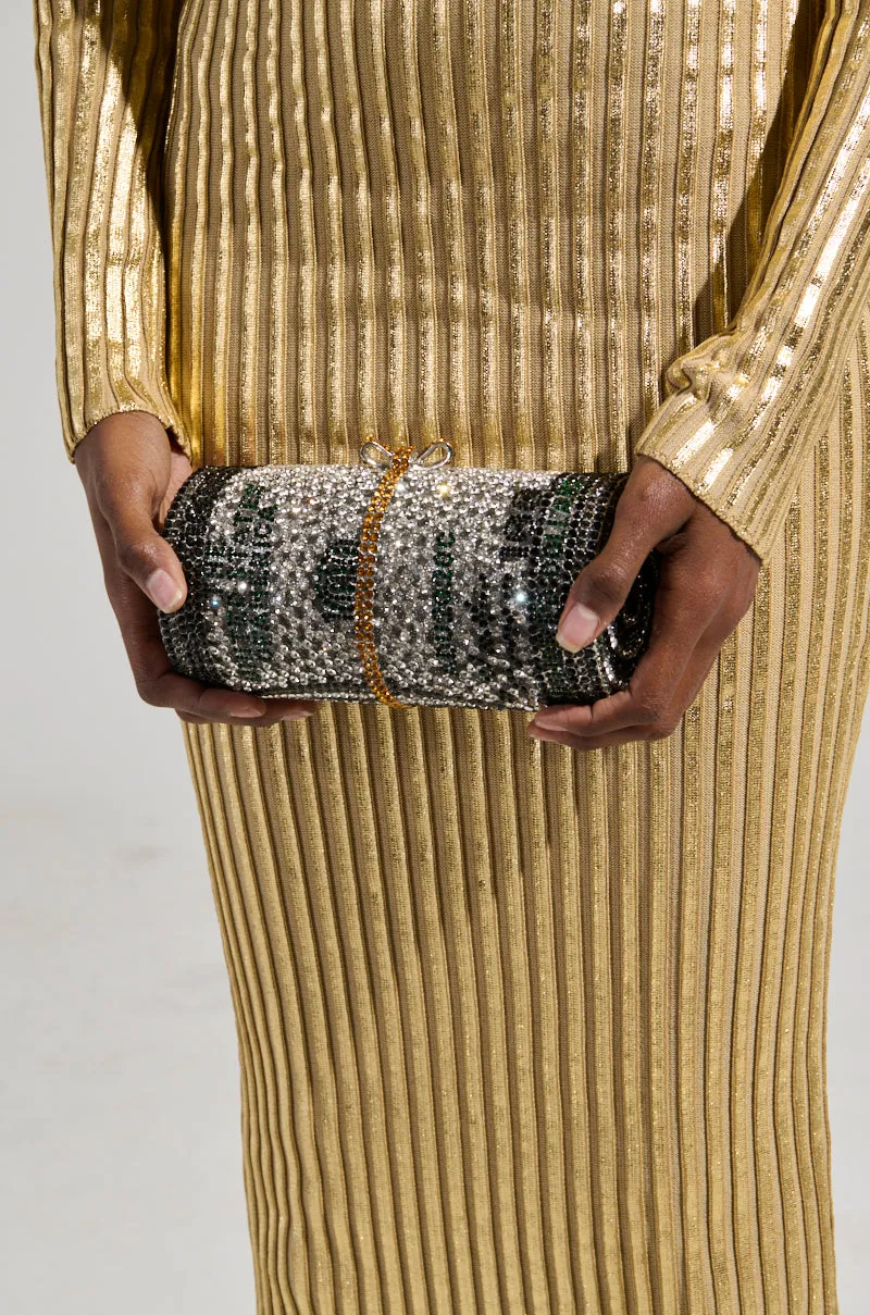 MONEY ON MY MIND BLING CLUTCH