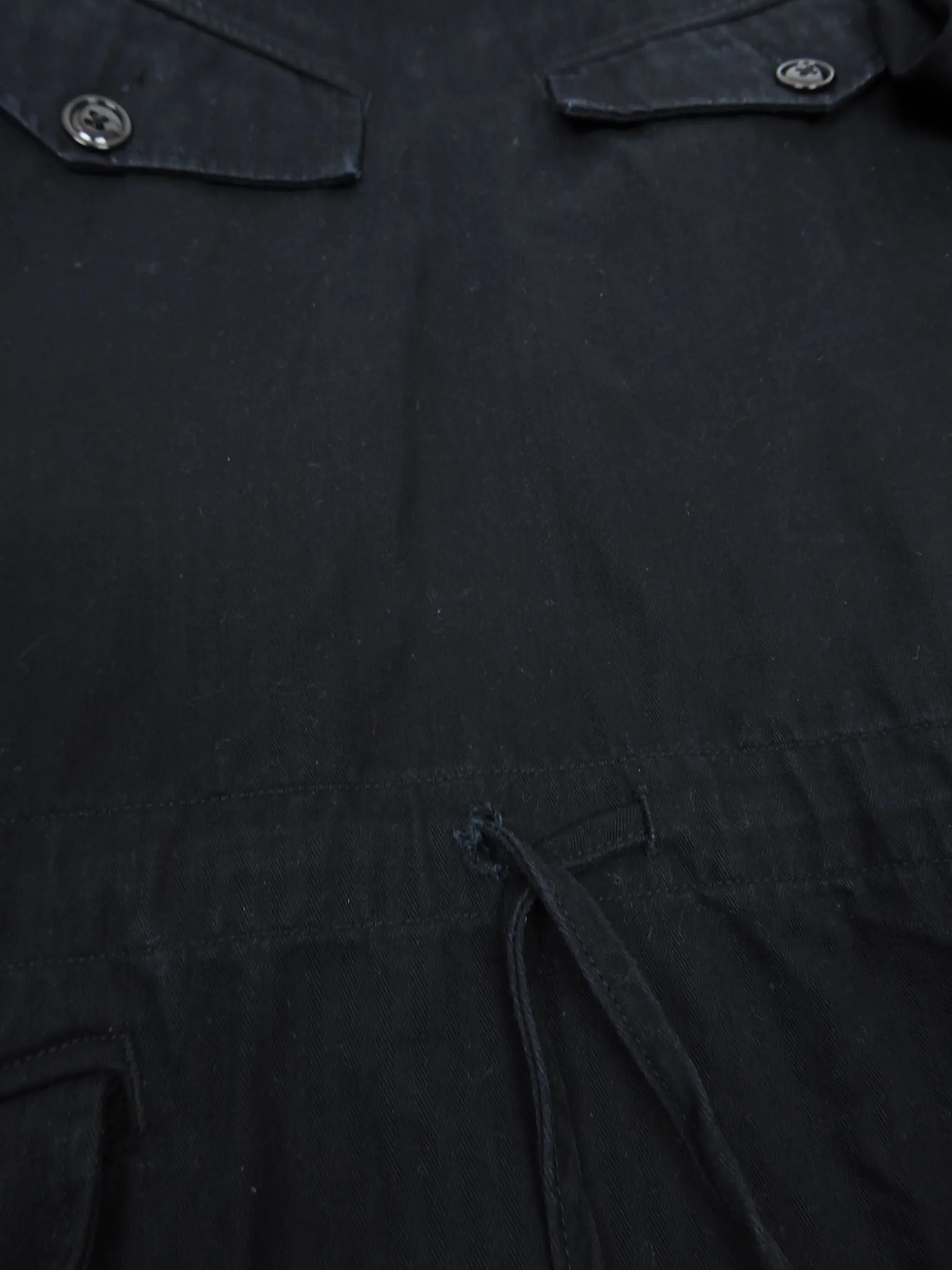 Montitaly Black Canvas Smock Size US 42