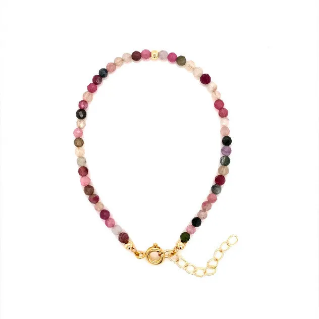 NATURAL GEMSTONE BEADED BRACELET