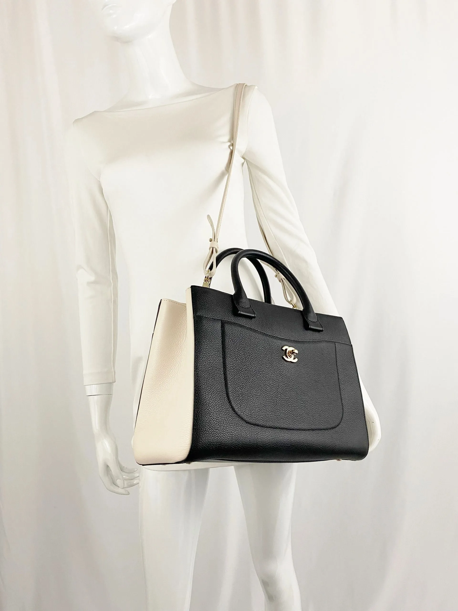 NEW Chanel Neo Executive Satchel W/Strap & Box