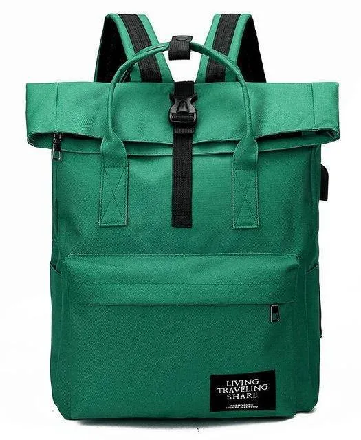 New fashion Canvas Ladies Backpack  with External USB Port