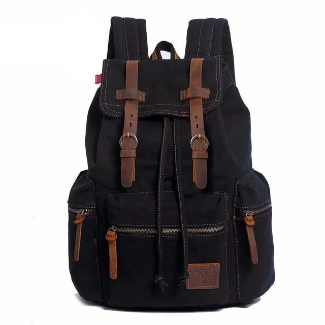 New fashion men's backpack vintage canvas backpack school bag men's travel bags large capacity travel laptop backpack bag