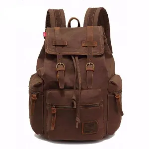 New fashion men's backpack vintage canvas backpack school bag men's travel bags large capacity travel laptop backpack bag