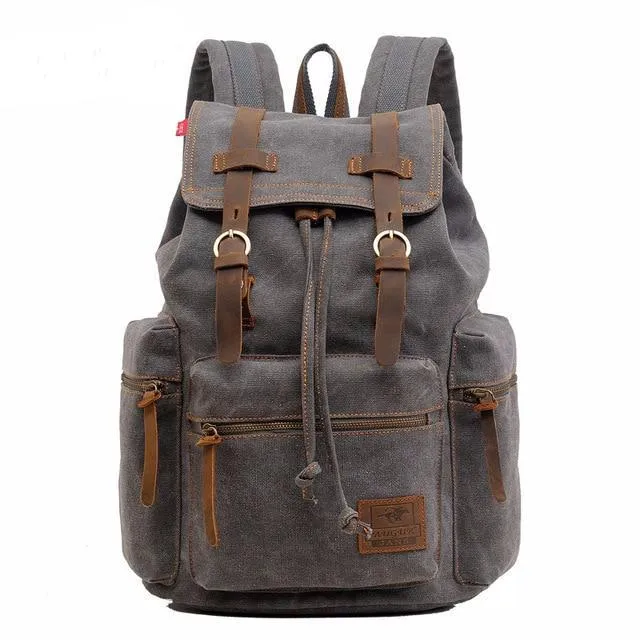 New fashion men's backpack vintage canvas backpack school bag men's travel bags large capacity travel laptop backpack bag