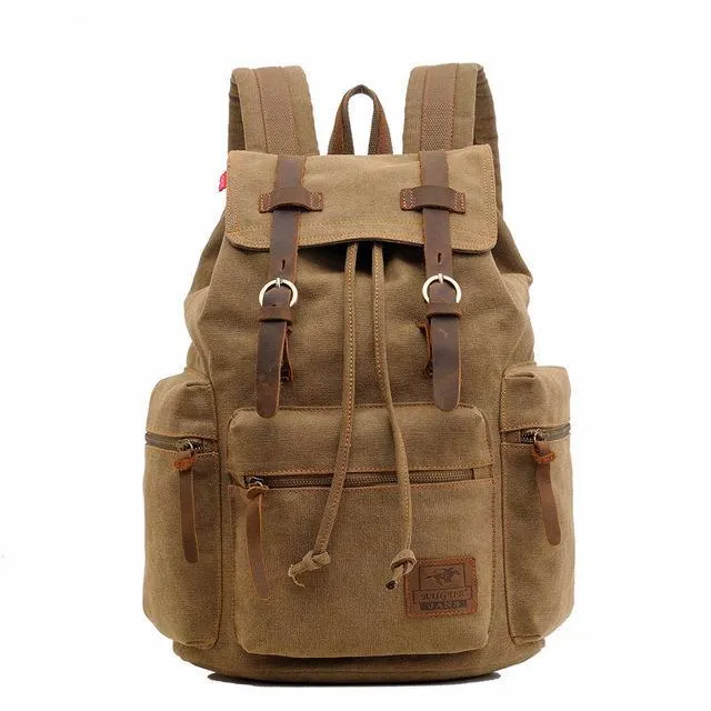 New fashion men's backpack vintage canvas backpack school bag men's travel bags large capacity travel laptop backpack bag