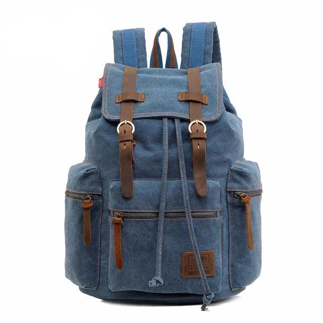 New fashion men's backpack vintage canvas backpack school bag men's travel bags large capacity travel laptop backpack bag