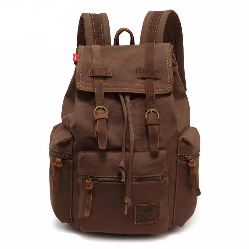 New fashion men's backpack vintage canvas backpack school bag men's travel bags large capacity travel laptop backpack bag