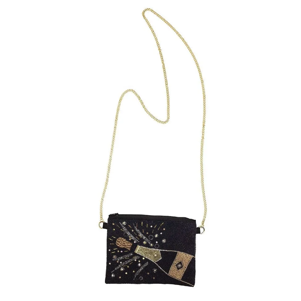 New Years Champagne Embellished Clutch
