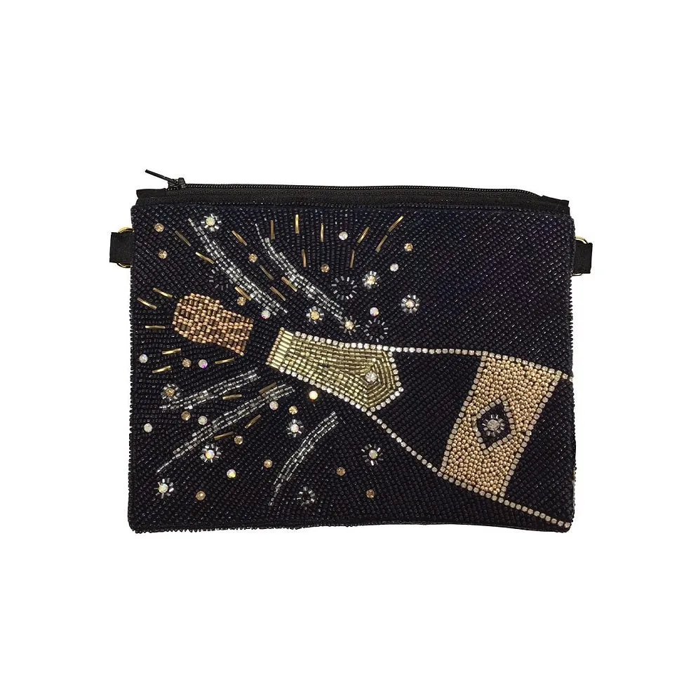 New Years Champagne Embellished Clutch
