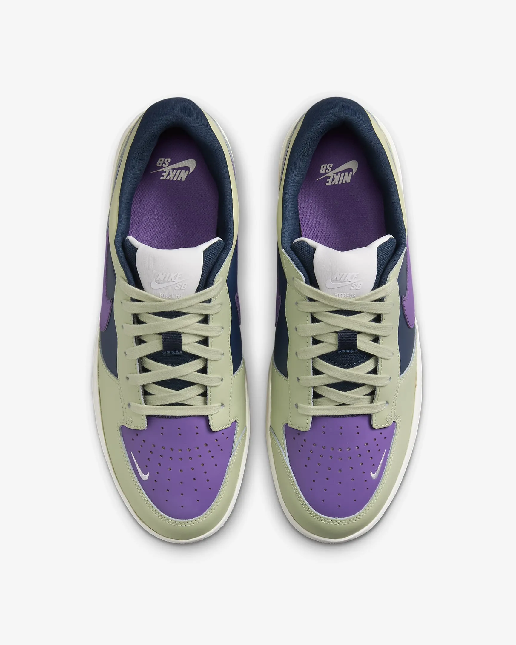 Nike SB Force 58 premium shoes - Olive Aura/Armory Navy/Summit White/Black Raspberry