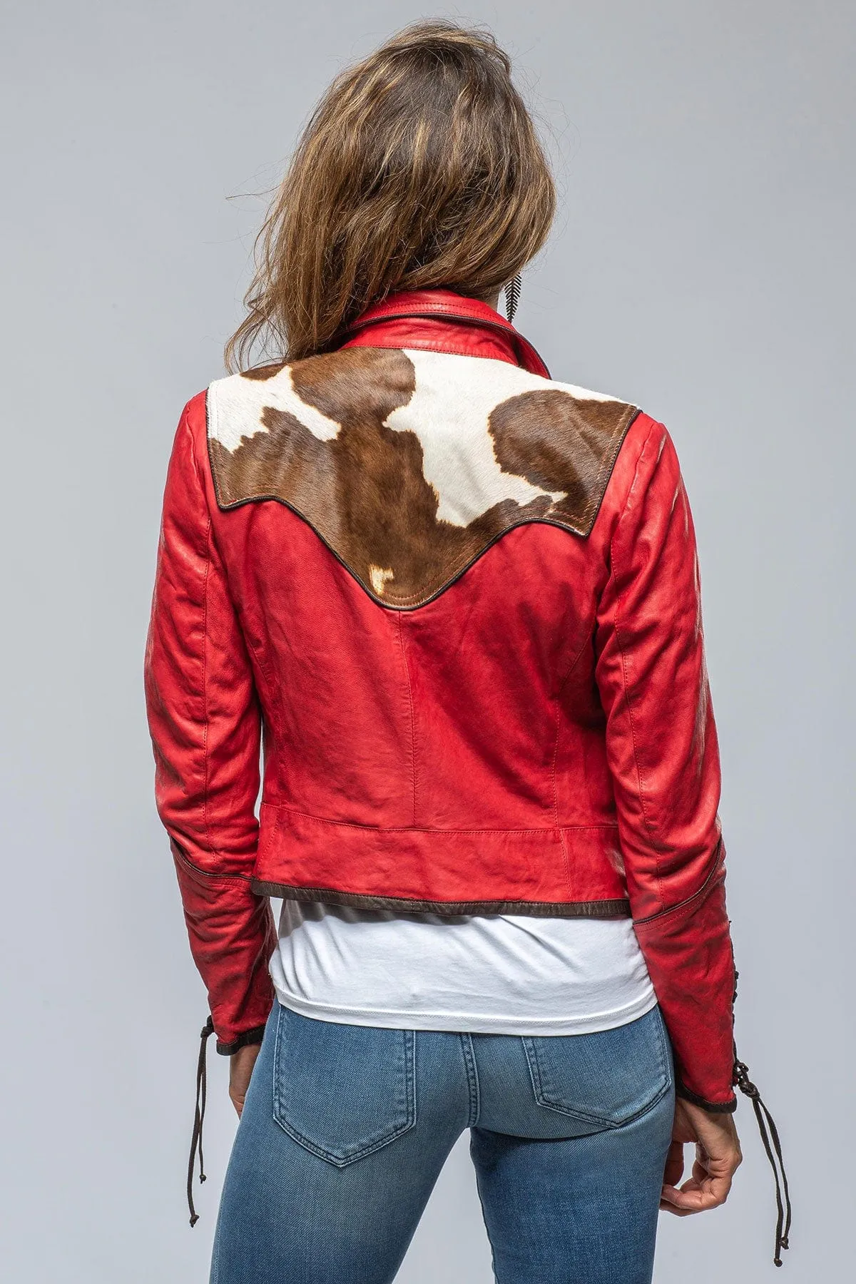 Noya Hair-On-Hide Jkt In Red