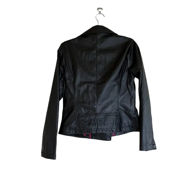 NWT Kut From The Kloth- Maeve Faux Leather Moto Jacket Black