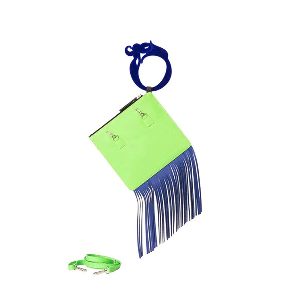 Oceana Clutches Black Square Wristlet Bag