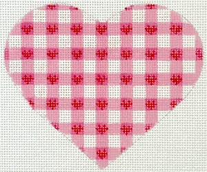 OM-422 Mini Heart – Pink Gingham w/ Red Hearts
