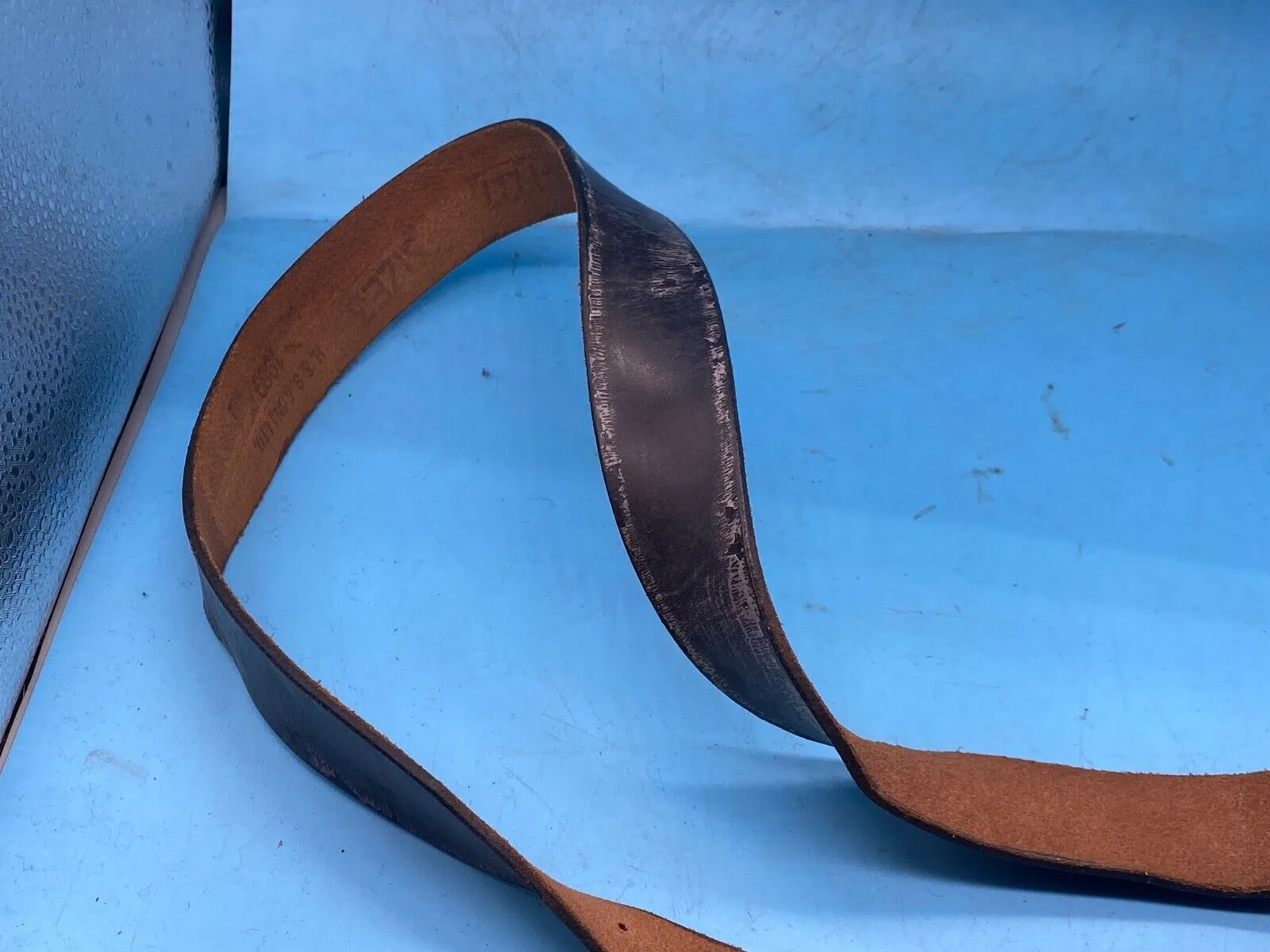 Original British Army Officer's Sam Browne Leather Shoulder Belt Marked 37" Long
