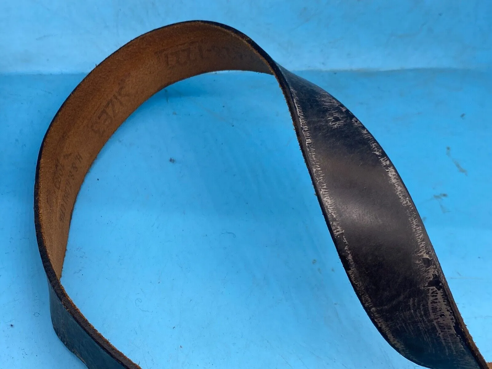 Original British Army Officer's Sam Browne Leather Shoulder Belt Marked 37" Long