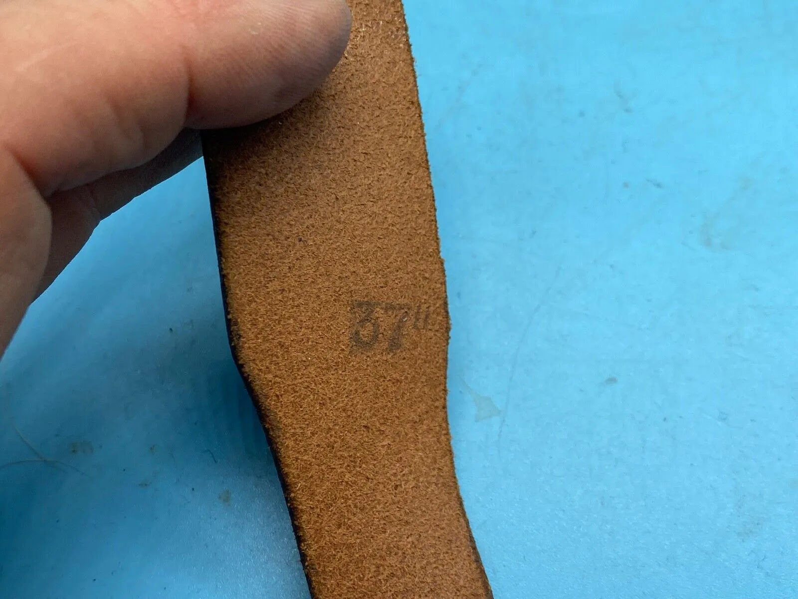 Original British Army Officer's Sam Browne Leather Shoulder Belt Marked 37" Long