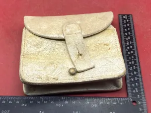 Original French Label Rifle Parade White Buff Leather Pouch
