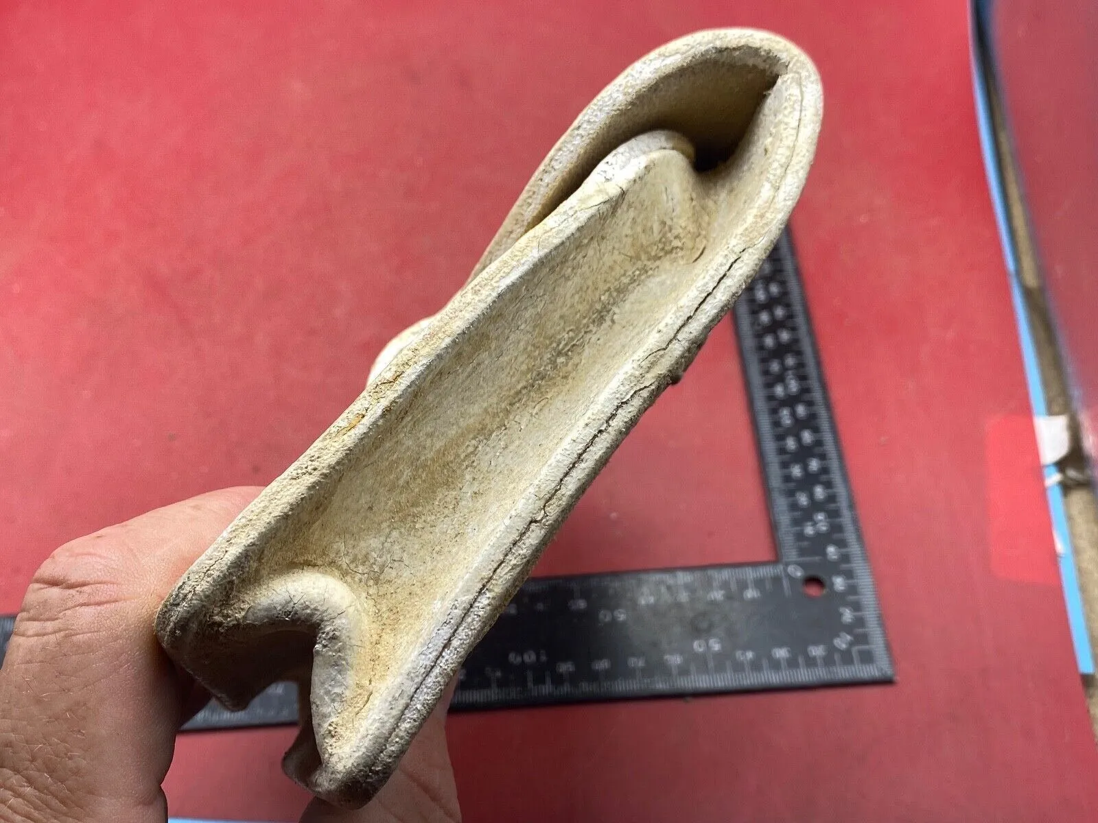 Original French Label Rifle Parade White Buff Leather Pouch