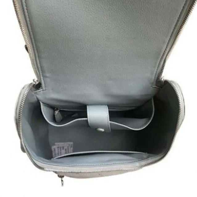 Ostrich Leather Zip Backpack