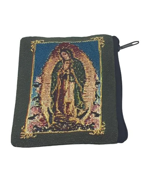 Our Lady of Guadalupe Embroidered Rosary Pouch