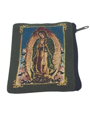 Our Lady of Guadalupe Embroidered Rosary Pouch