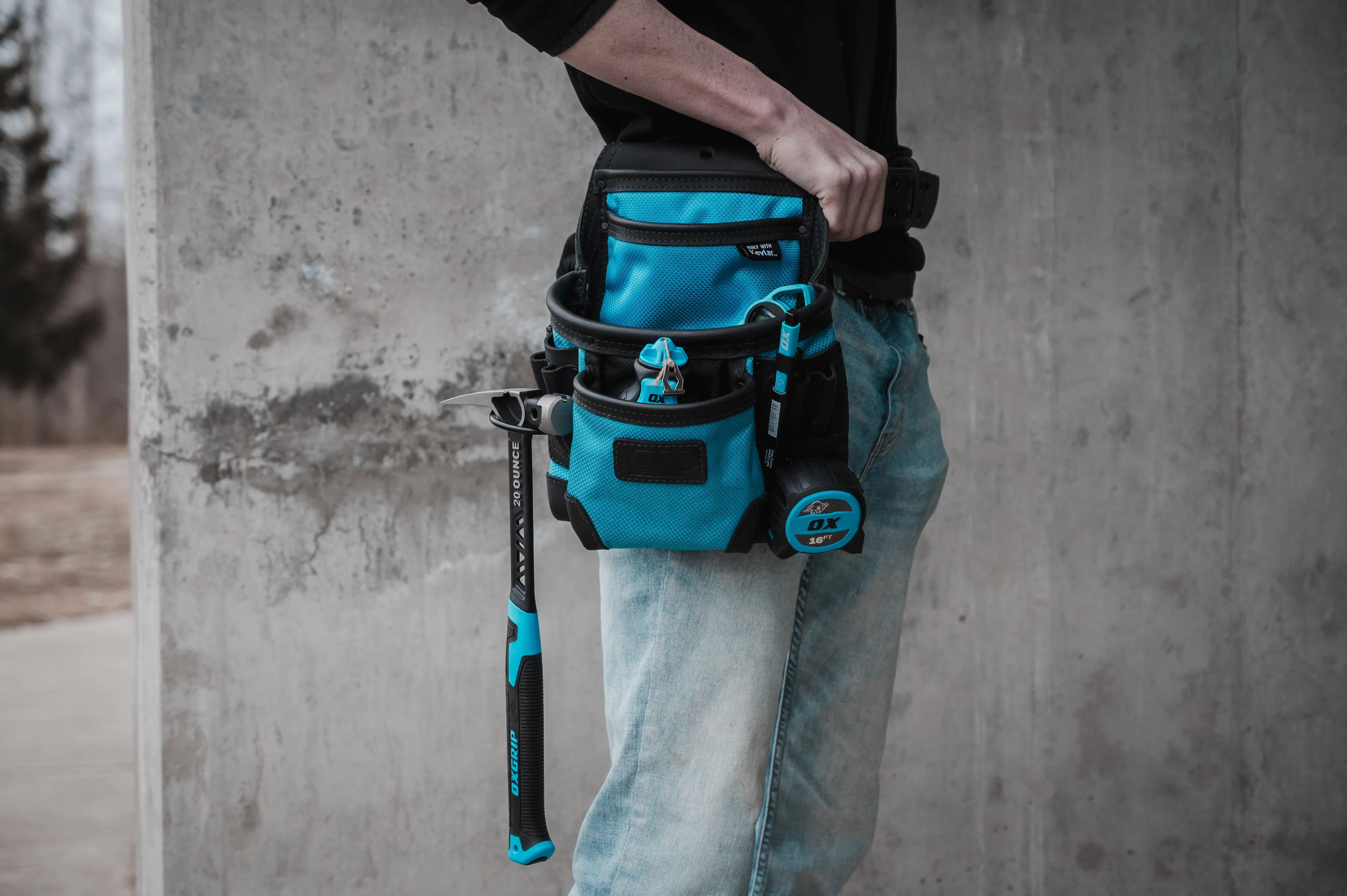 OX Ultimate 10-Pocket Leather & Nylon Fastener Pouch w/Kevlar® Reinforcement