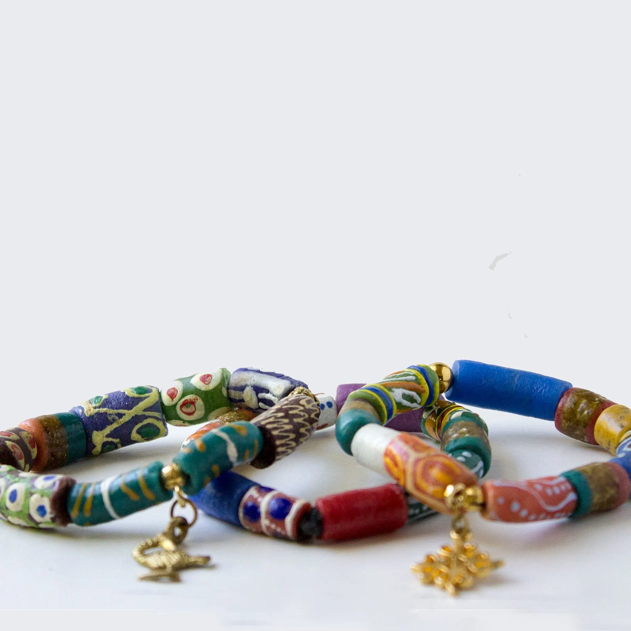 Painted Glass Beaded Bracelets