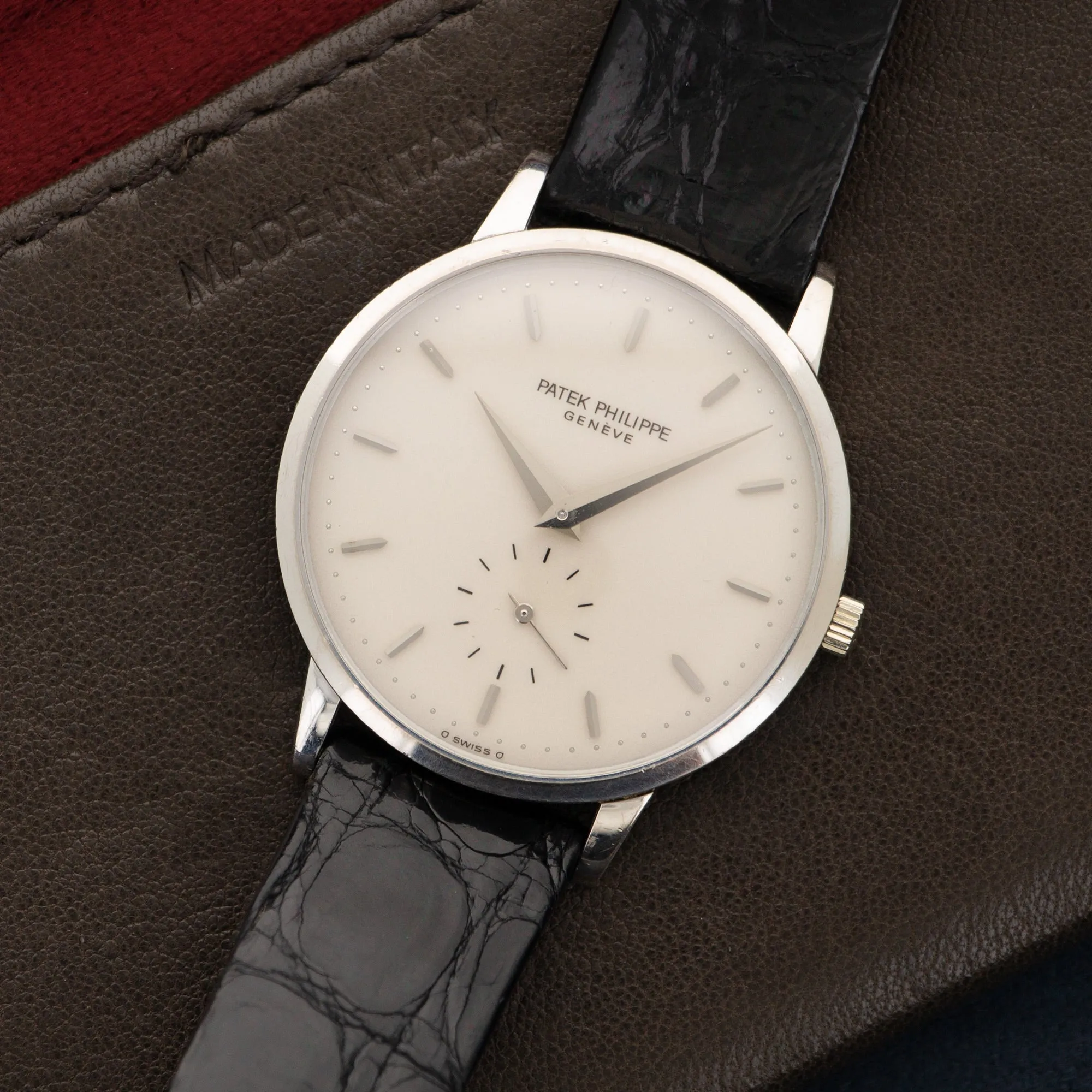 Patek Philippe Calatrava White Gold on Strap Ref. 3893