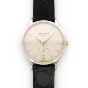 Patek Philippe Calatrava White Gold on Strap Ref. 3893