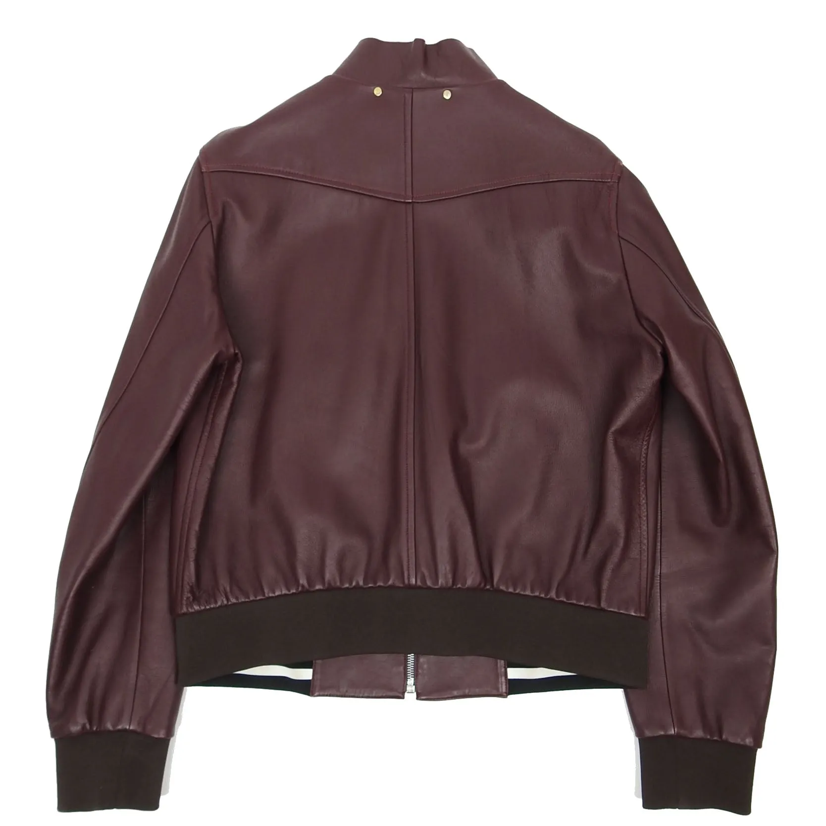 Paul Smith Burgundy Cropped Leather Jacket Size Large