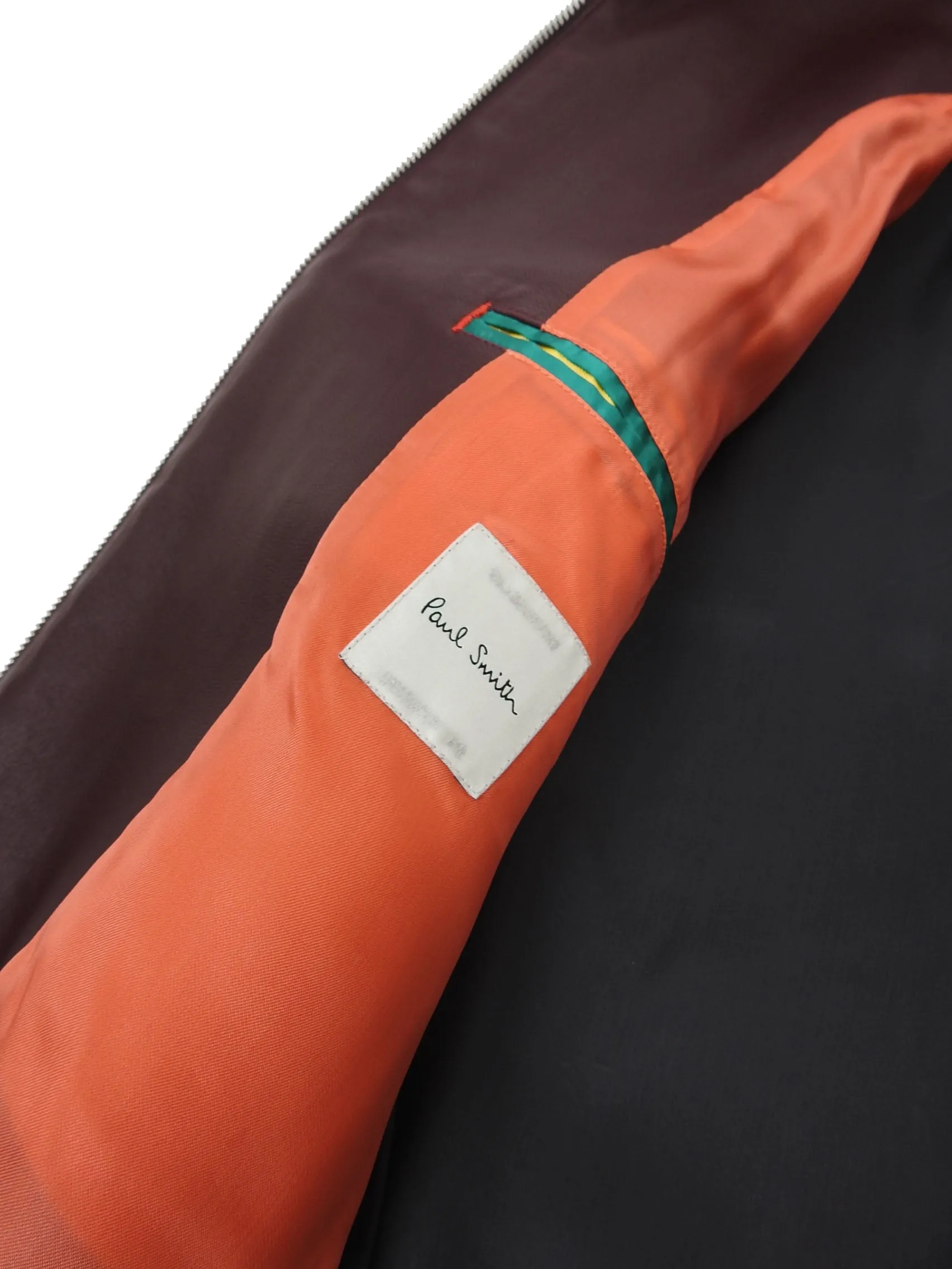 Paul Smith Burgundy Cropped Leather Jacket Size Large