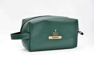 Personalized Mutlipurpose Travel /  Make-up Pouch - Olive Green