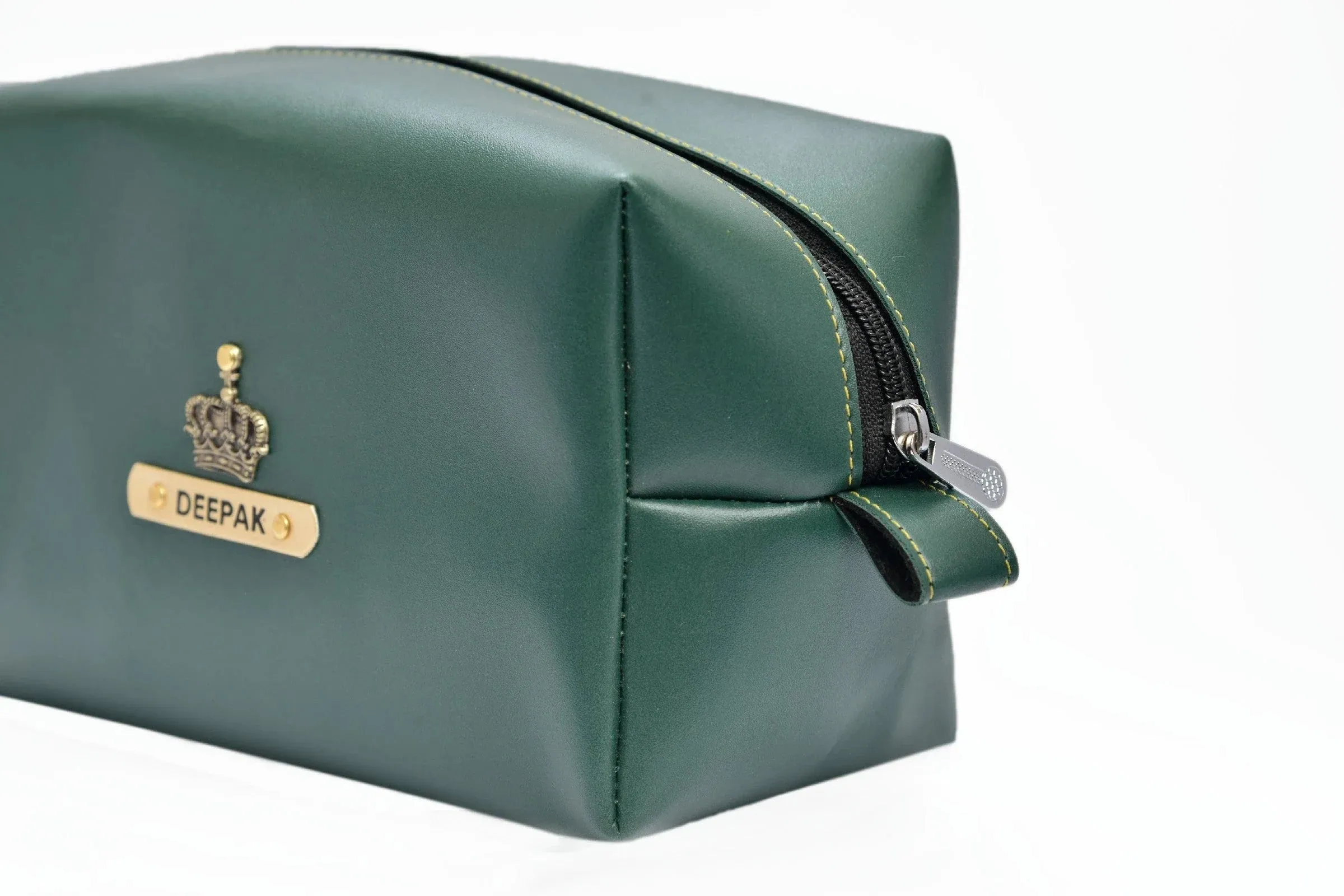 Personalized Mutlipurpose Travel /  Make-up Pouch - Olive Green
